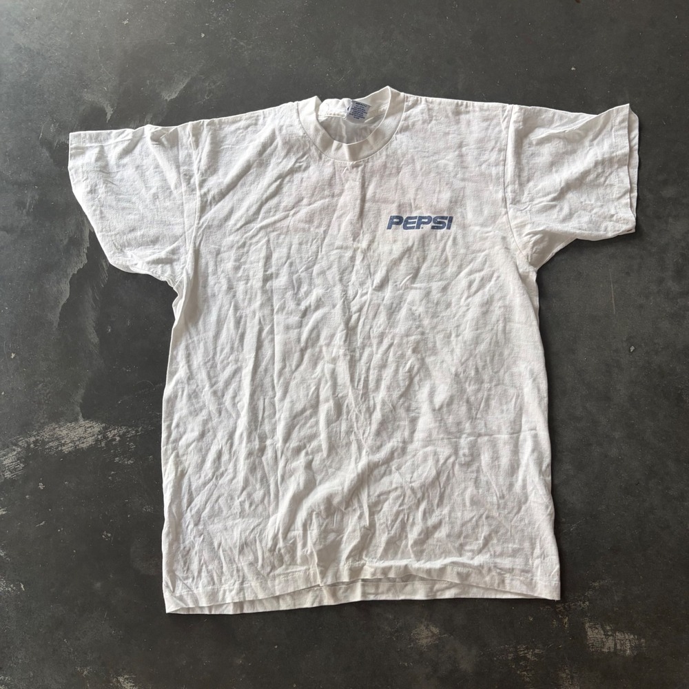Vintage 90s Pepsi Nothing Else Is A Pepsi Logo T-Shirt White XL Made in USA
